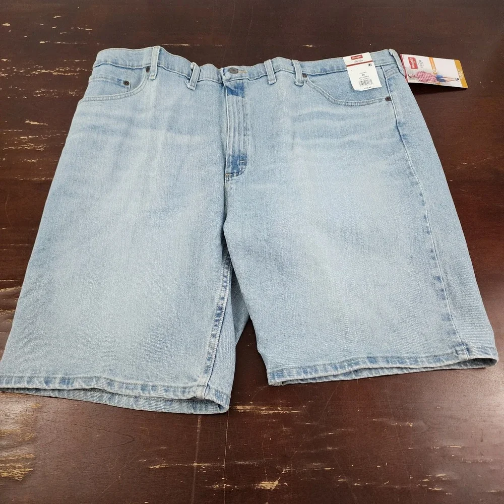 Wrangler Mens 46 Relaxed Fit FLEX Denim Jean‎ Shorts Cotton Blend 10